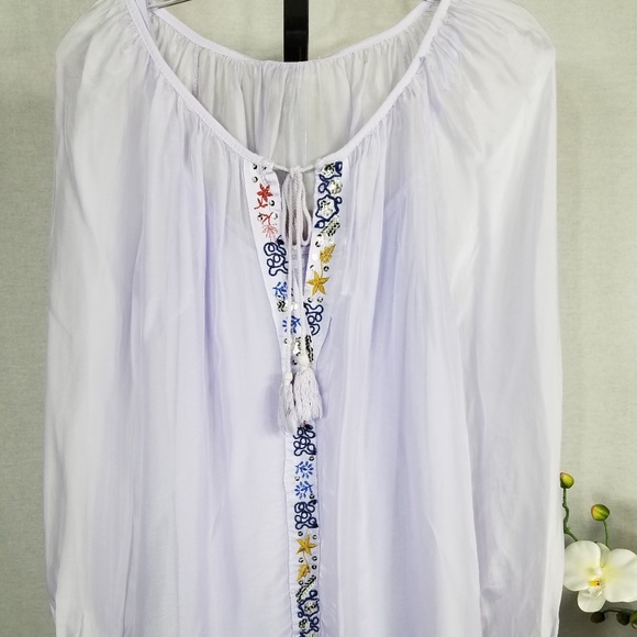 J&L Paris Silky Summer Tunic Size Os - Picture 1 of 3